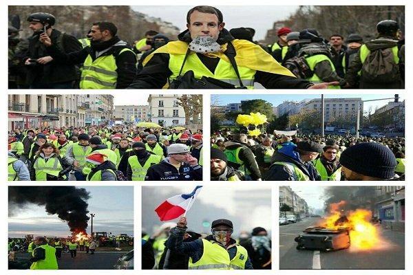 تظاهرات جلیقه زردها در فرانسه برگزار گردید